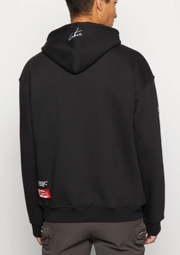 The Couture Club Oversized Front Print Hoodie Black TCCMAW22-119