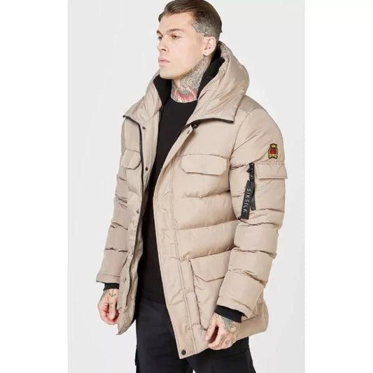 SikSilk Brown Parka Jacket SS-23475