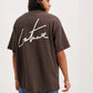 The Couture Club Puff Print Signature relaxed Fit T-Shirt - Brown TCCMAW22-88