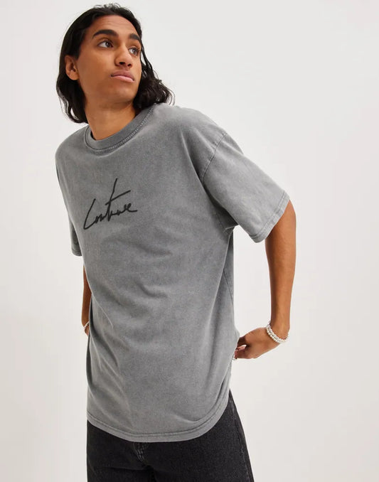 The Couture Club Puff Print Signal T-Shirt - Acid Wash TCCMAW22-118