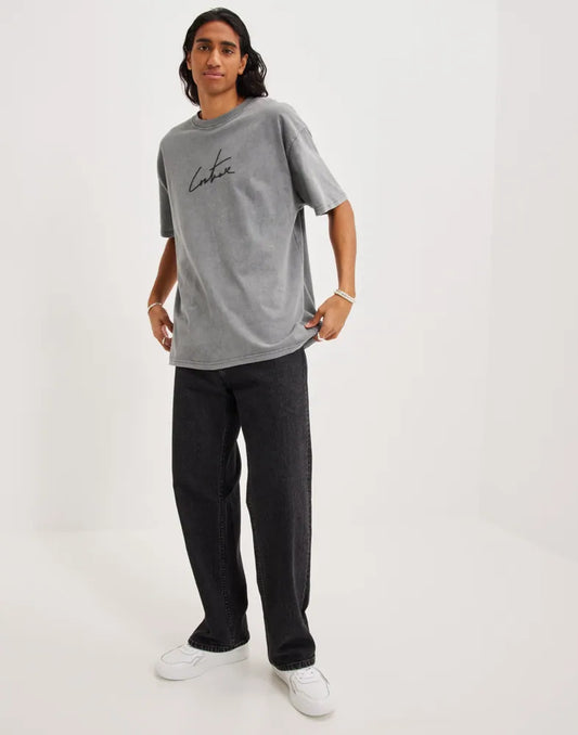 The Couture Club Puff Print Signal T-Shirt - Acid Wash TCCMAW22-118
