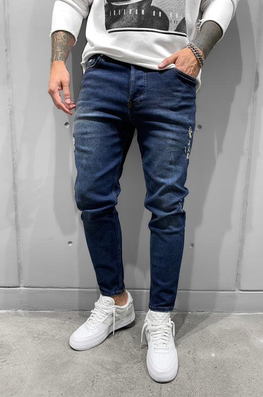Jean Βlack Island 6446 Μπλέ Slim fit