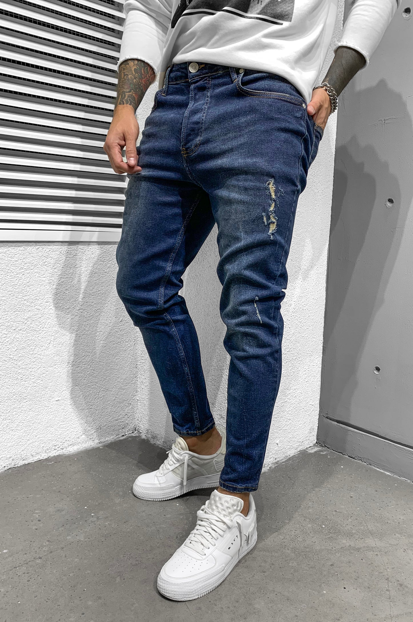 Jean Βlack Island 6446 Μπλέ Slim fit