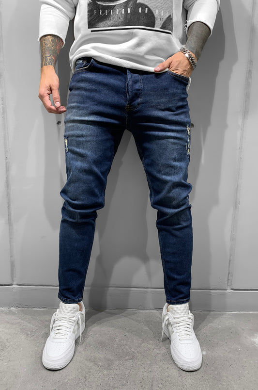 Jean Βlack Island 6446 Μπλέ Slim fit
