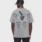 The Couture Club   Flaming Heart World Tour Graphic T-Shirt - ACIDWASH