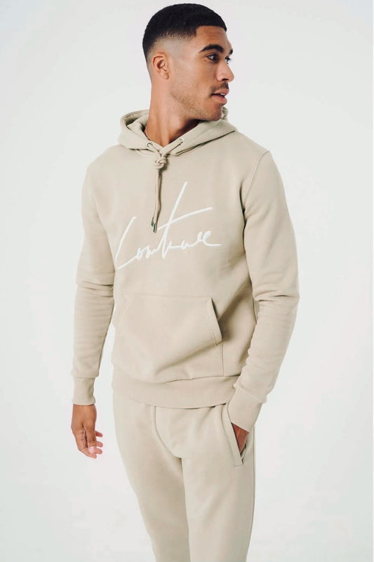 The Couture Club Essentials Slim Fit Hoodie - SS22MC59 ΒEIGE