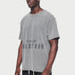 The Couture Club   Flaming Heart World Tour Graphic T-Shirt - ACIDWASH