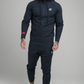 SikSilk Navy Exhibit Zip Through Hoodie SS-18814