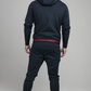 SikSilk Navy Exhibit Zip Through Hoodie SS-18814