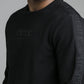 SikSilk L/S Loop Back Embroidered Sweater - Black