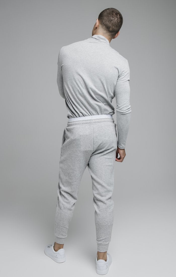 SikSilk L/S Turtle Neck Gym  - Grey Marl SS-19509