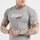 SikSilk Grey Marl Sports Muscle Fit T-Shirt SS-20113
