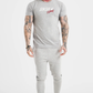 SikSilk Grey Marl Sports Muscle Fit T-Shirt SS-20113
