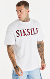 SikSilk White Rhinestone Oversized T-Shirt SS-20894
