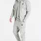 SikSilk Grey Marl Essential Zip Through Funnel Neck Hoodie SS-20947
