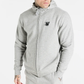 SikSilk Grey Marl Essential Zip Through Funnel Neck Hoodie SS-20947