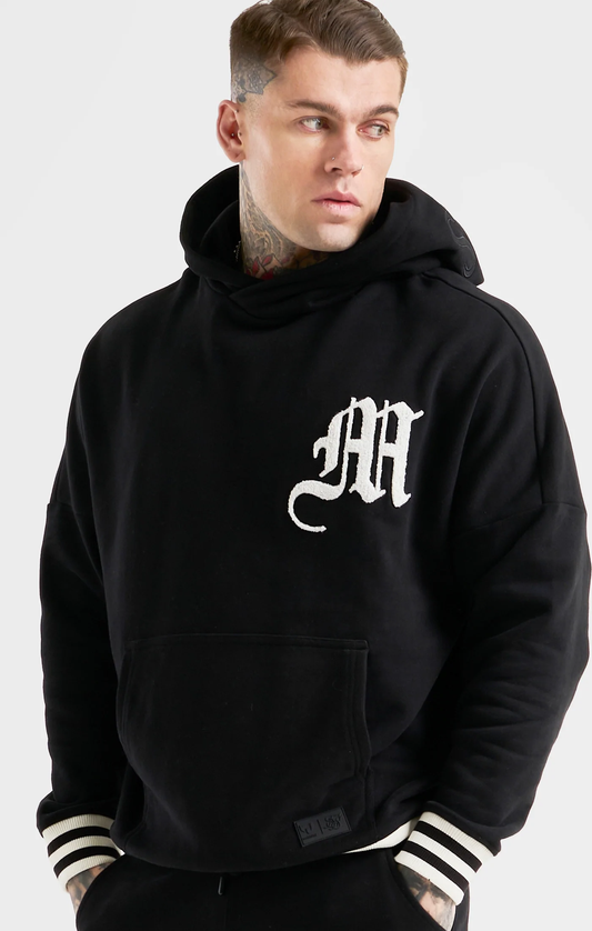 SIkSilk Messi Black Logo Overhead Hoodie SS-20983