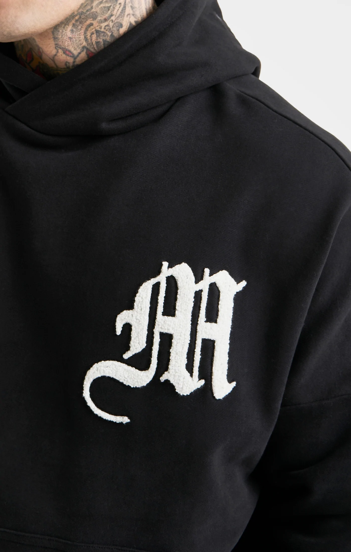 SIkSilk Messi Black Logo Overhead Hoodie SS-20983