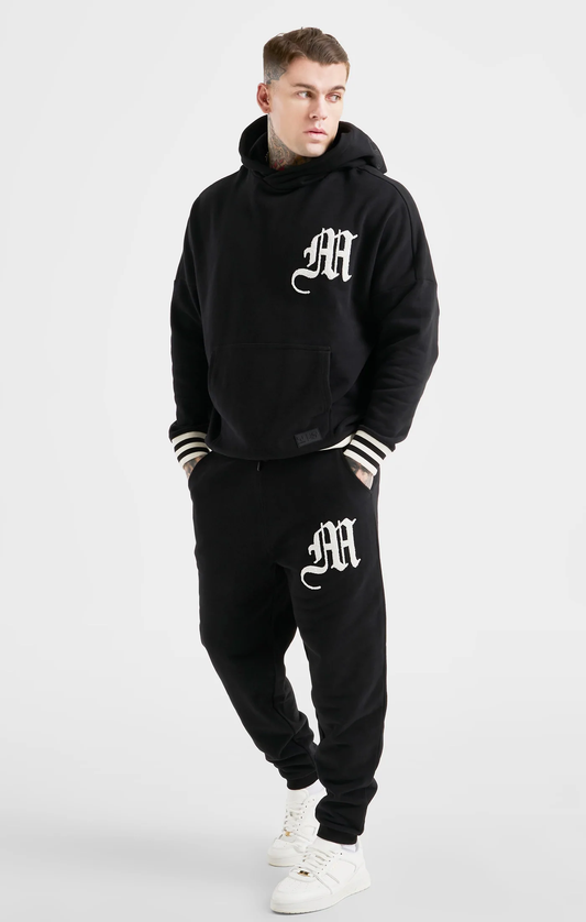 SIkSilk Messi Black Logo Overhead Hoodie SS-20983