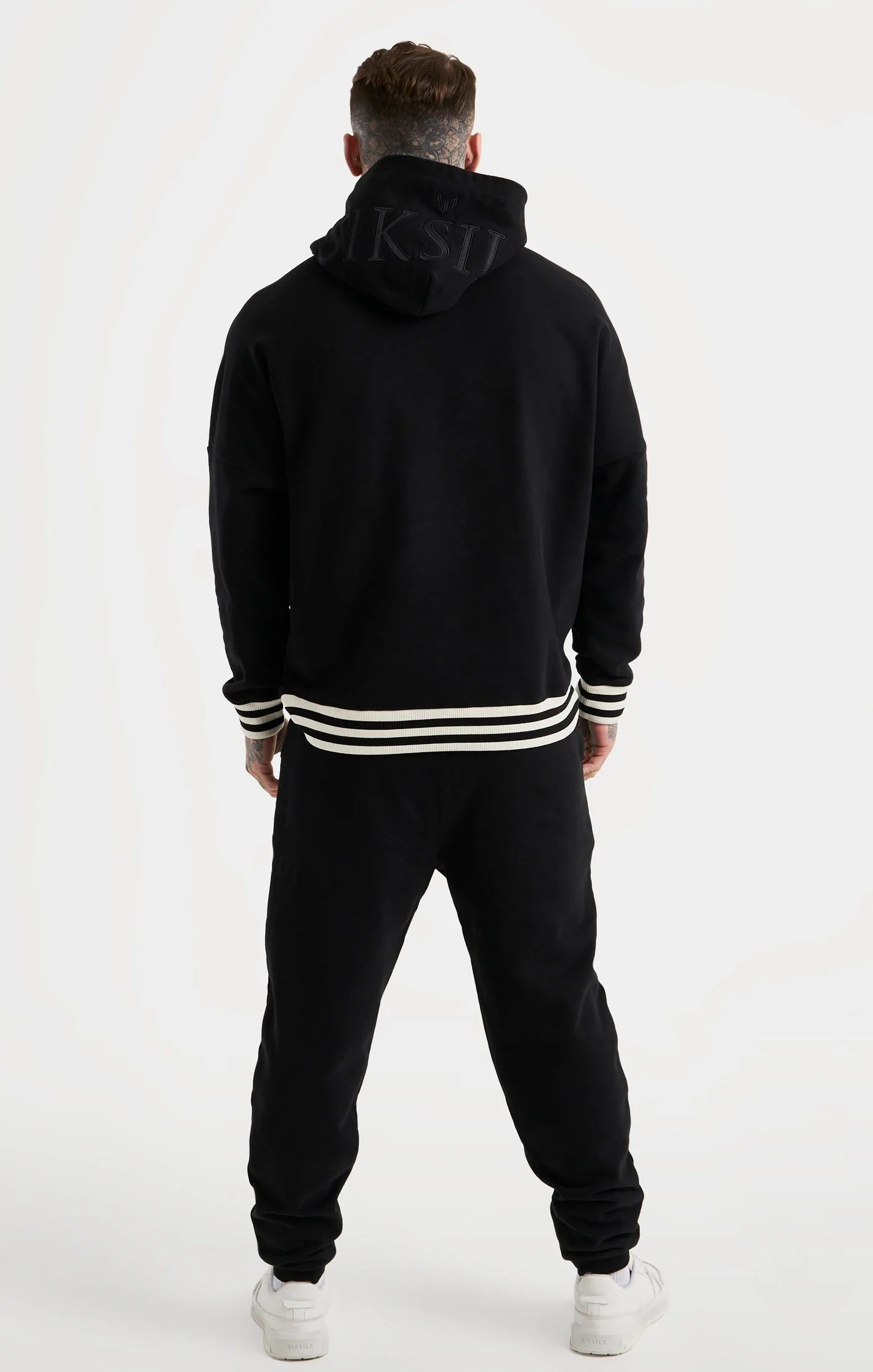 SIkSilk Messi Black Logo Overhead Hoodie SS-20983
