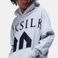 Messi X SikSilk Monogram Print Oversized Hoodie - Grey SS-21001