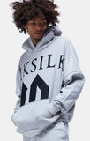 Messi X SikSilk Monogram Print Oversized Hoodie - Grey SS-21001