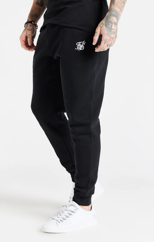 SikSilk Black Essential Cuffed Jogger SS-21205