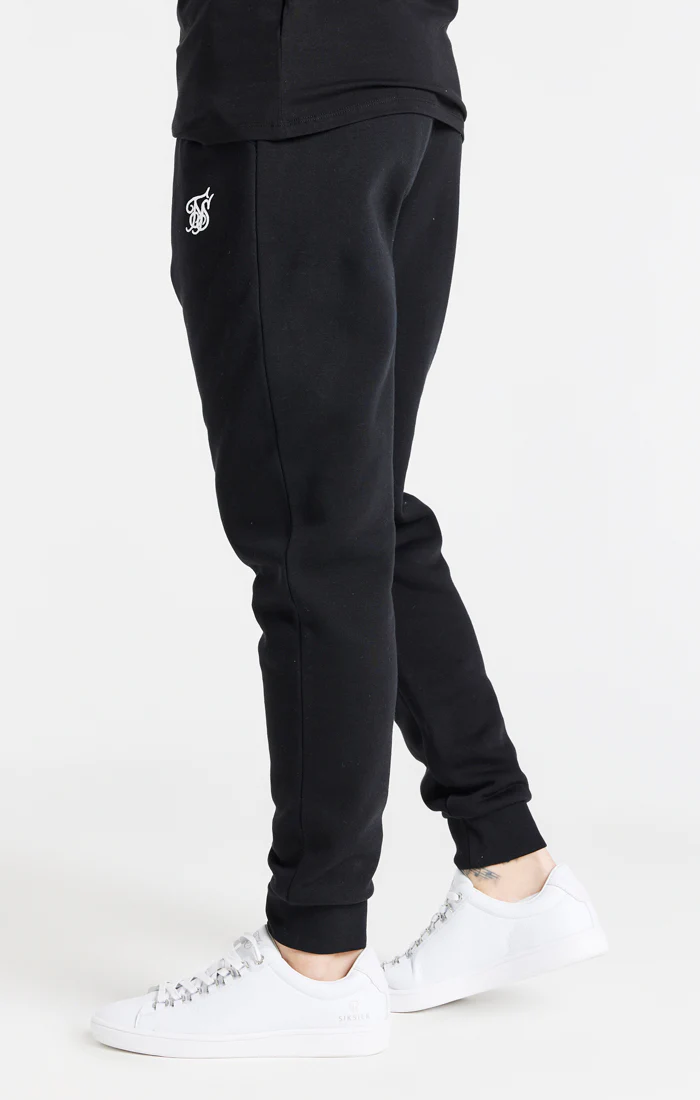 SikSilk Black Essential Cuffed Jogger SS-21205