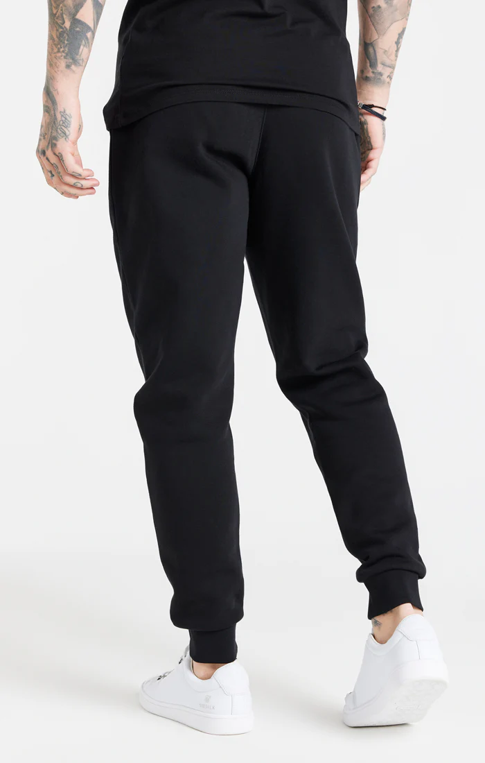 SikSilk Black Essential Cuffed Jogger SS-21205