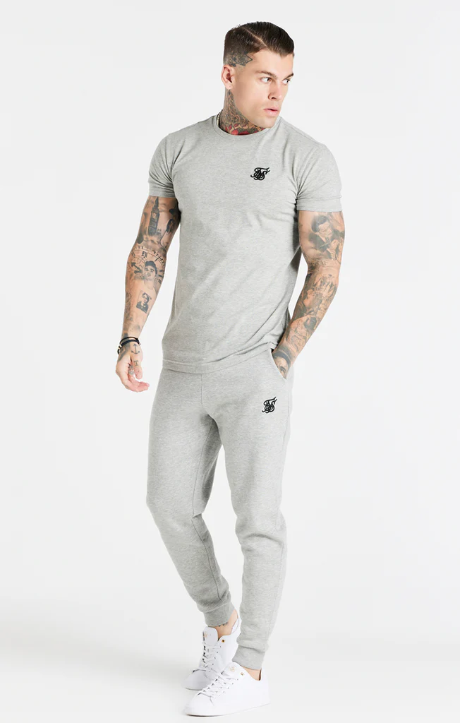 SikSilk Grey Essential Cuffed Jogger SS-21206