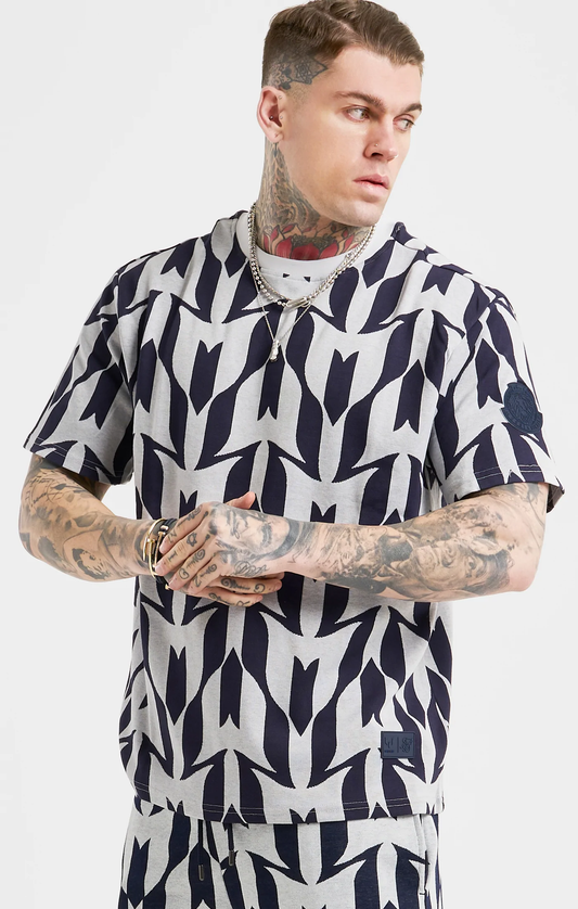 SikSilk Messi x SikSilk Navy T-Shirt SS-21982