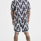 SikSilk Messi x SikSilk Navy T-Shirt SS-21982