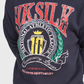 SikSilk Navy Varsity Anniversary Print Sweatshirt SS-22446