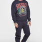 SikSilk Navy Varsity Anniversary Print Sweatshirt SS-22446