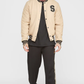 SikSilk Ecru Anniversary Varsity Jacket SS-22467