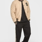 SikSilk Ecru Anniversary Varsity Jacket SS-22467