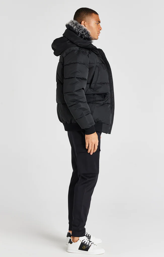 SikSilk Black Bomber Jacket SS-22510