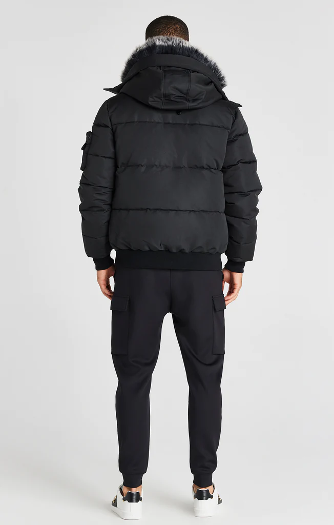SikSilk Black Bomber Jacket SS-22510