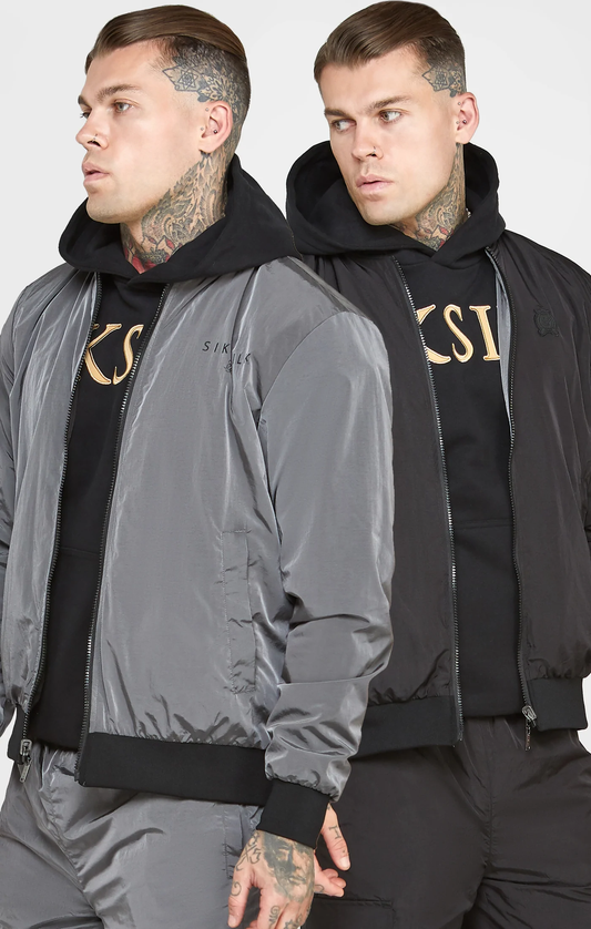 SikSilk Black Reversible Bomber SS-22611