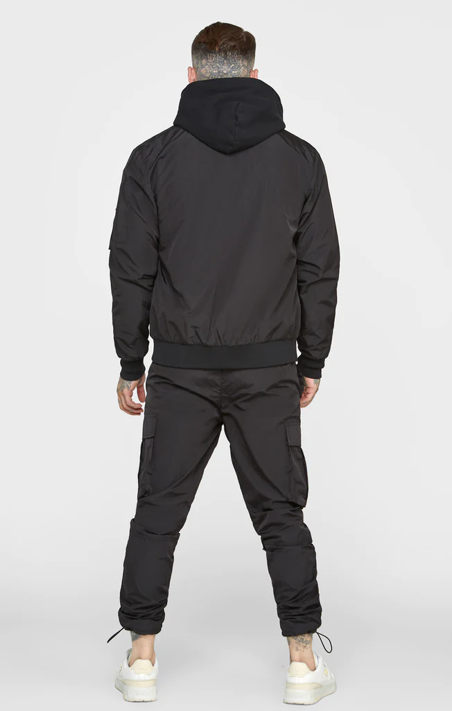 SikSilk Black Reversible Bomber SS-22611