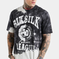 SikSilk Black Varsity Print Oversized T-Shirt SS-23587