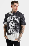 SikSilk Black Varsity Print Oversized T-Shirt SS-23587