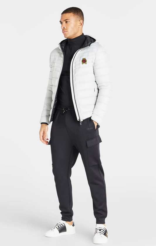 SikSilk Grey Packable Bubble Jacket - grey SS-23711