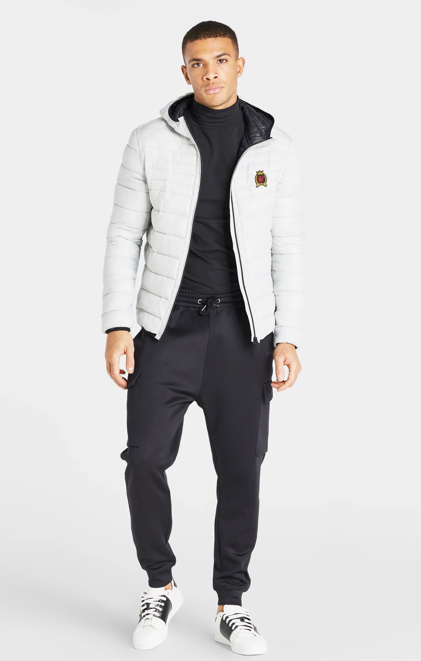 SikSilk Grey Packable Bubble Jacket - grey SS-23711