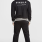 SikSilk Black Oversized Back Logo Sweat SS-24059