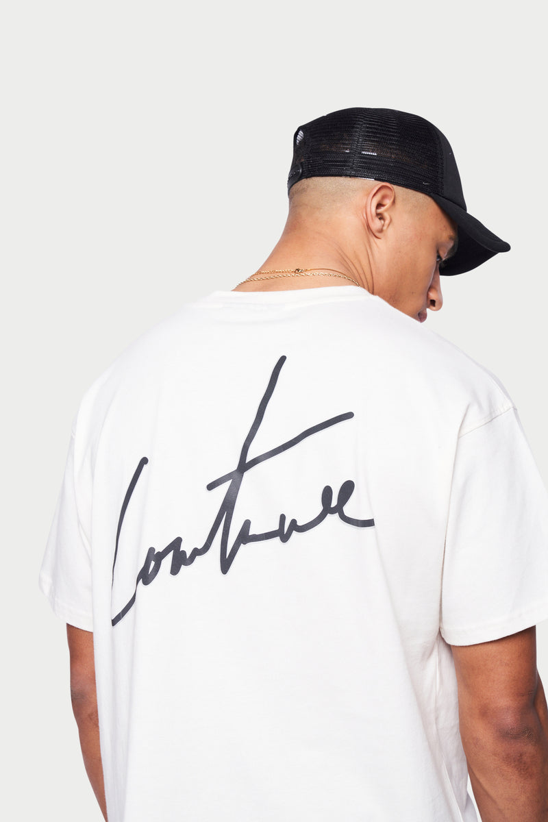 The Couture Club Reflective Signature Relaxed Fit T-Shirt - OFFWHITE