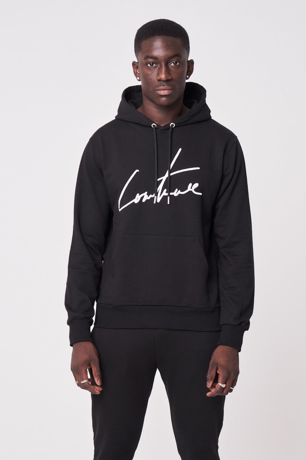 The Couture Club  Hood T- Black AW21MC01
