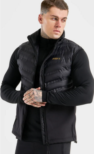 SIkSilk Black Sports Gilet SS-22410