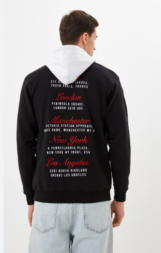 The Couture Club Contrast Hood Tour Hoodie - Black TCCMAW22-33