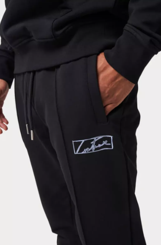 The Couture Club Box Print Slim Fit Jogger - BLACK TCCM-123